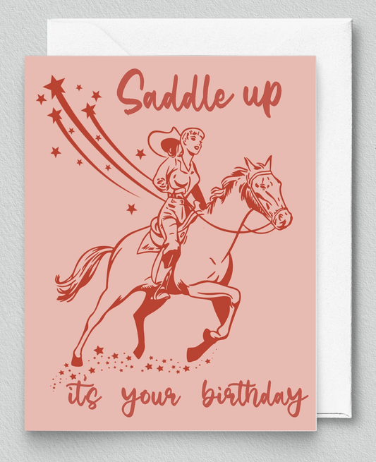 Saddle Up It's Your Birthday Card