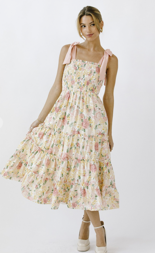 Hannah Floral Midi Dress