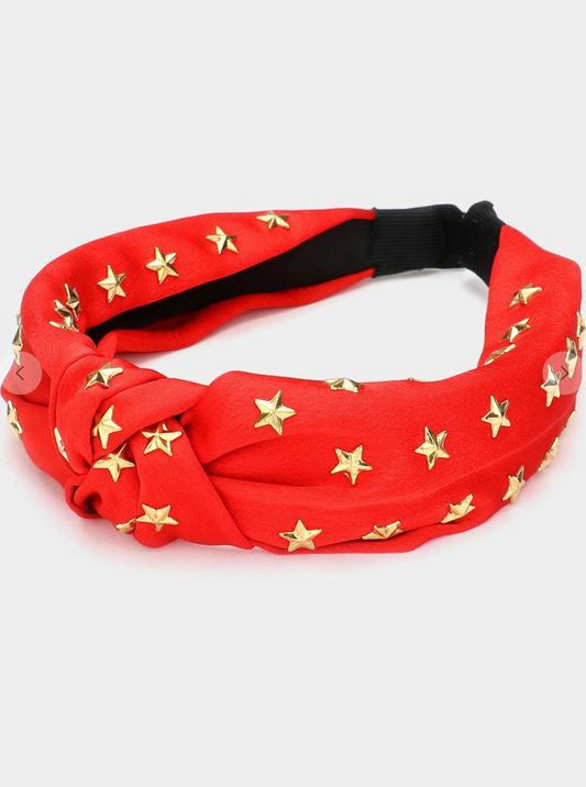 Red Star Knot Headband