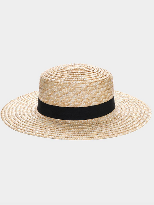 Black Band Straw Hat