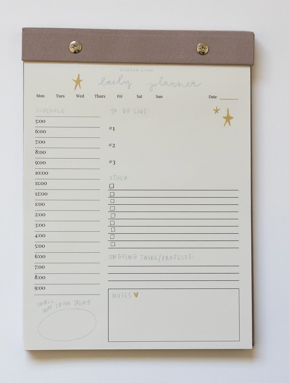 Daily Planner Notepad