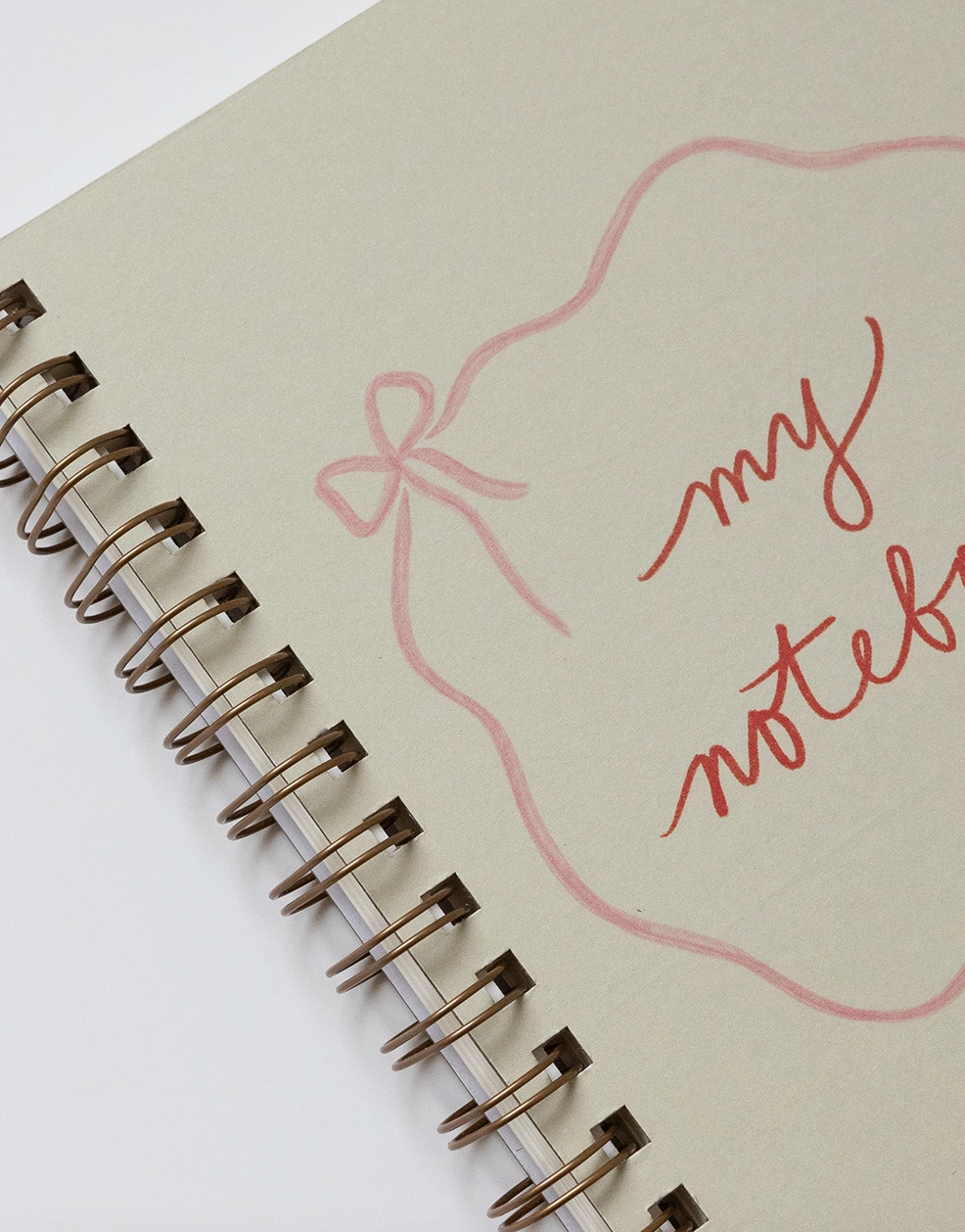 Pink Bow Spiral Notebook