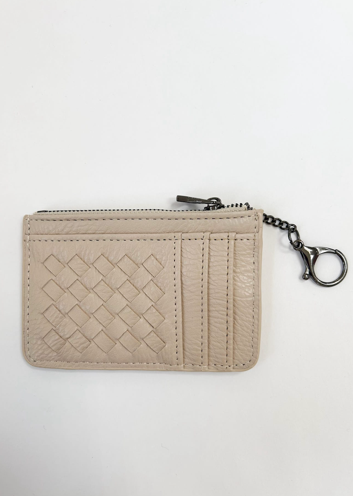 Key Chain Wallet Beige