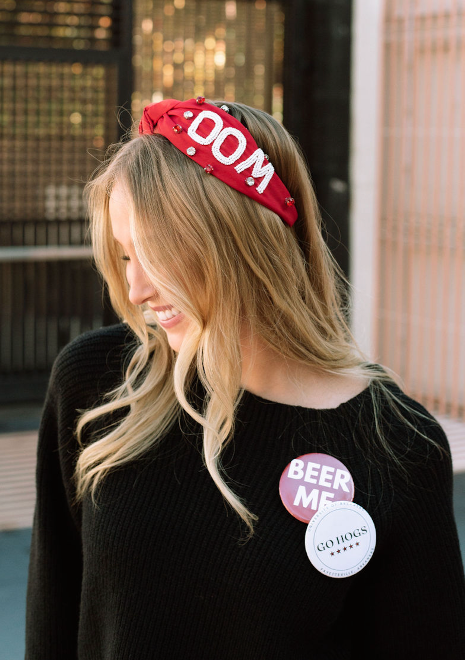WOO PIG Beaded Headband