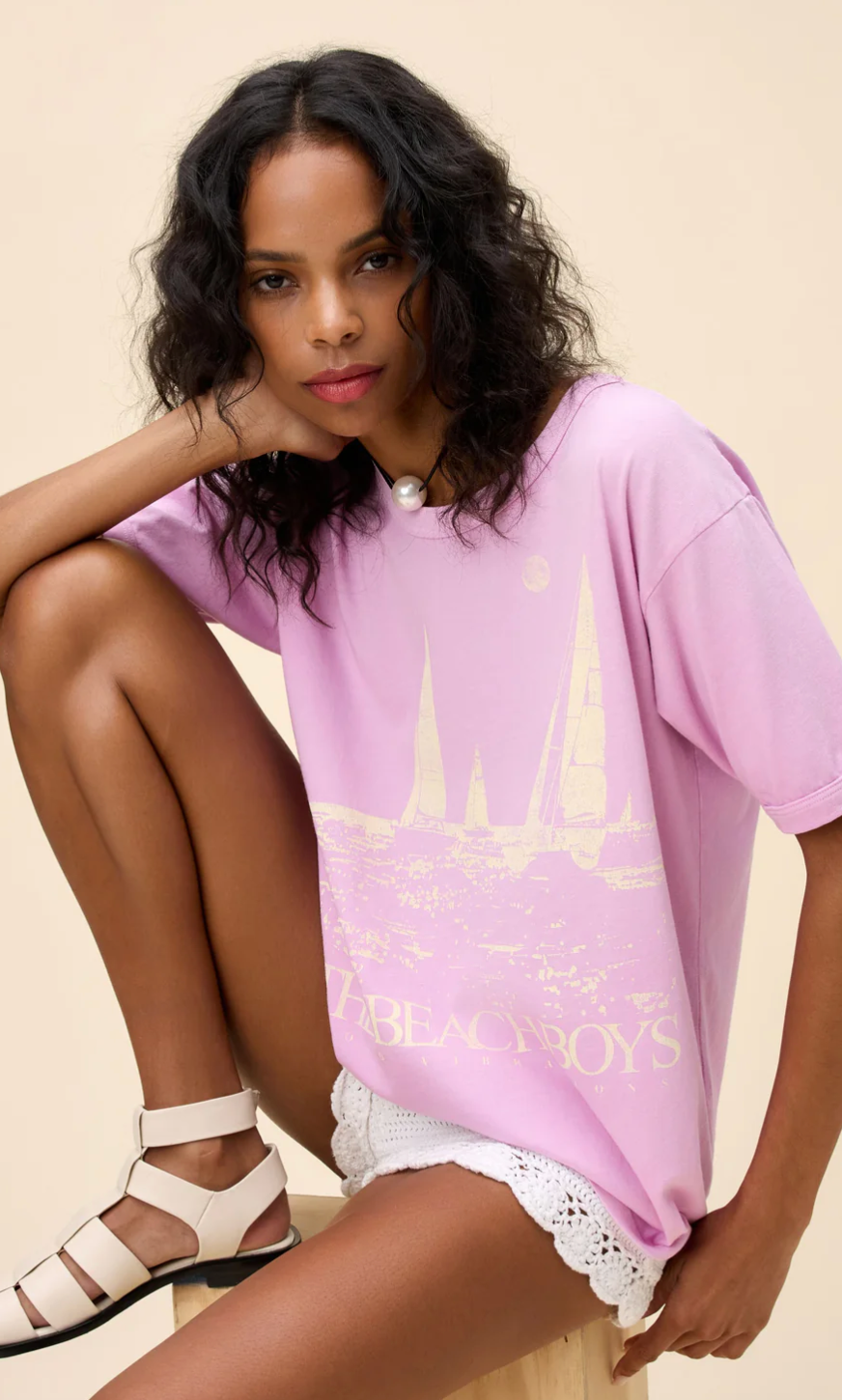 Beach Boys Oversized Ringer T-shirt