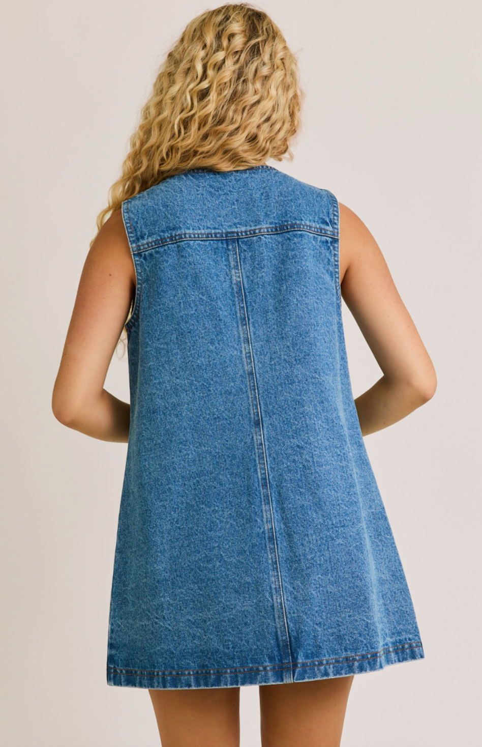 Button Down Denim Dress