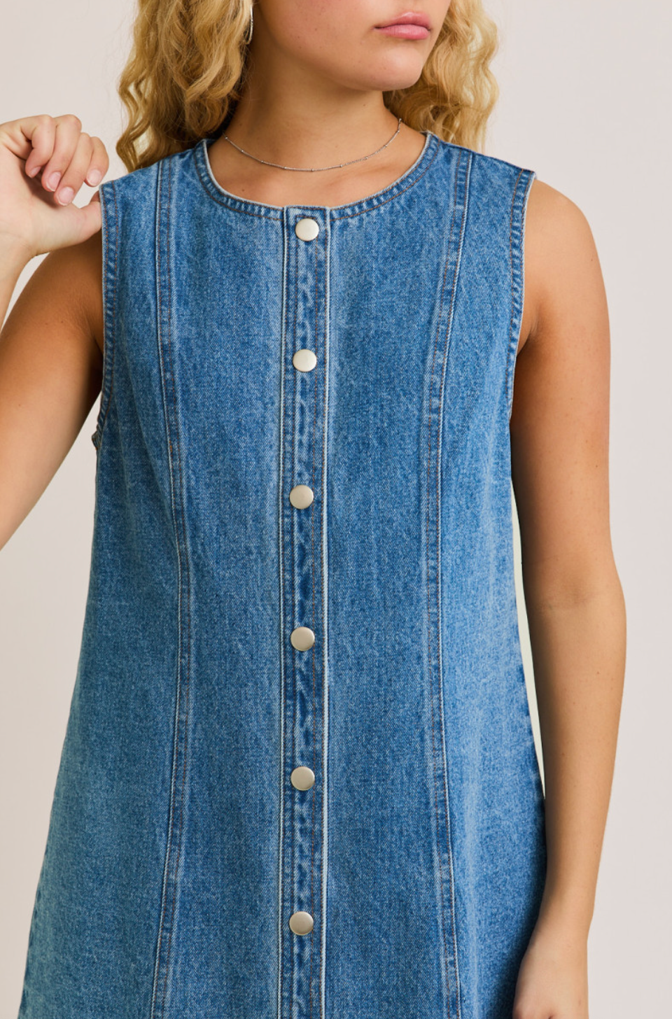 Button Down Denim Dress