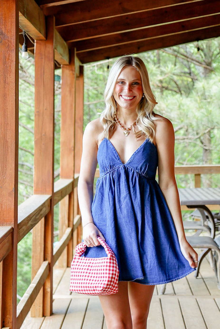 Lydia Denim Babydoll Dress