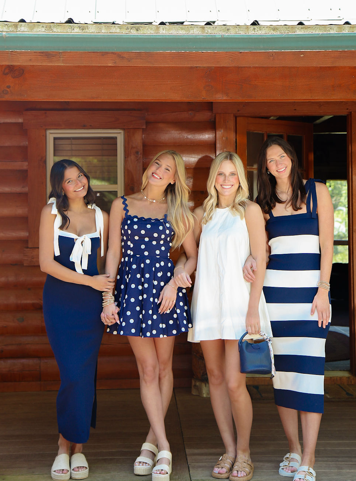 Navy Polka Dot Dress