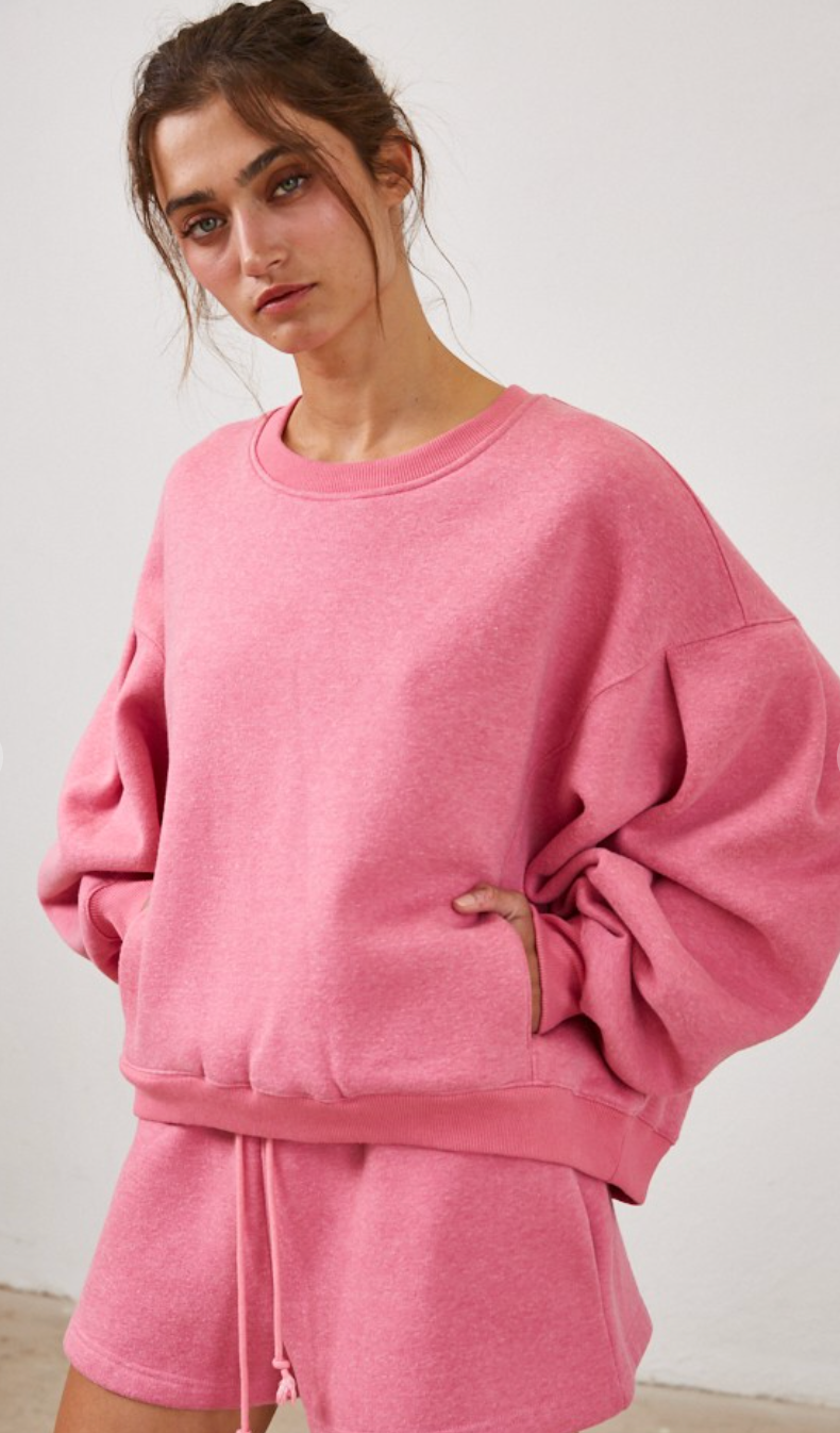 Brunch Crewneck Sweatshirt Pink