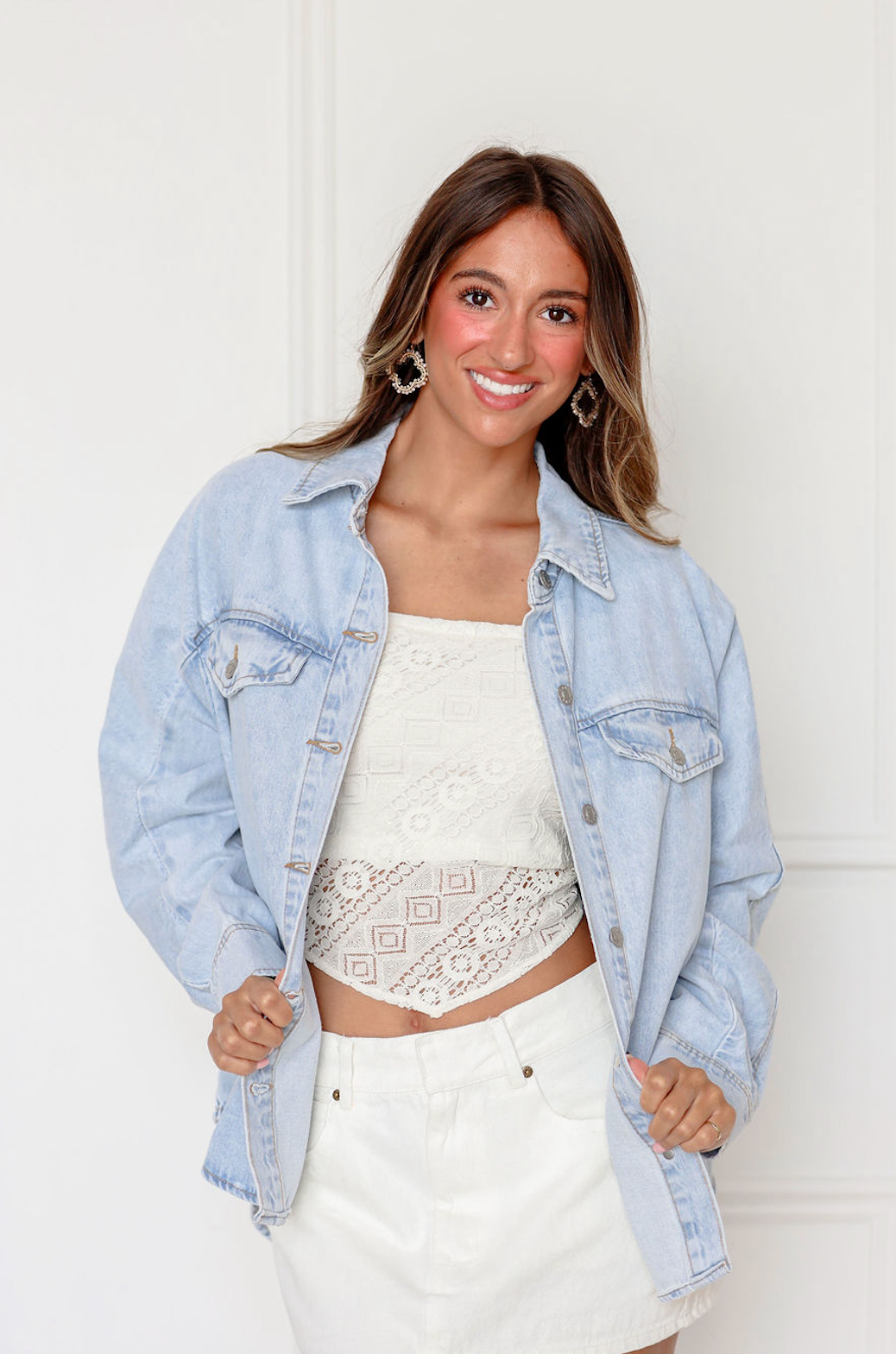 Oversized Light Denim Jacket