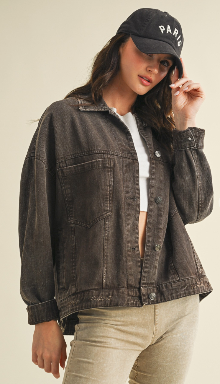 Coffee Denim Jacket