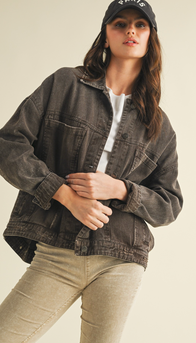 Coffee Denim Jacket