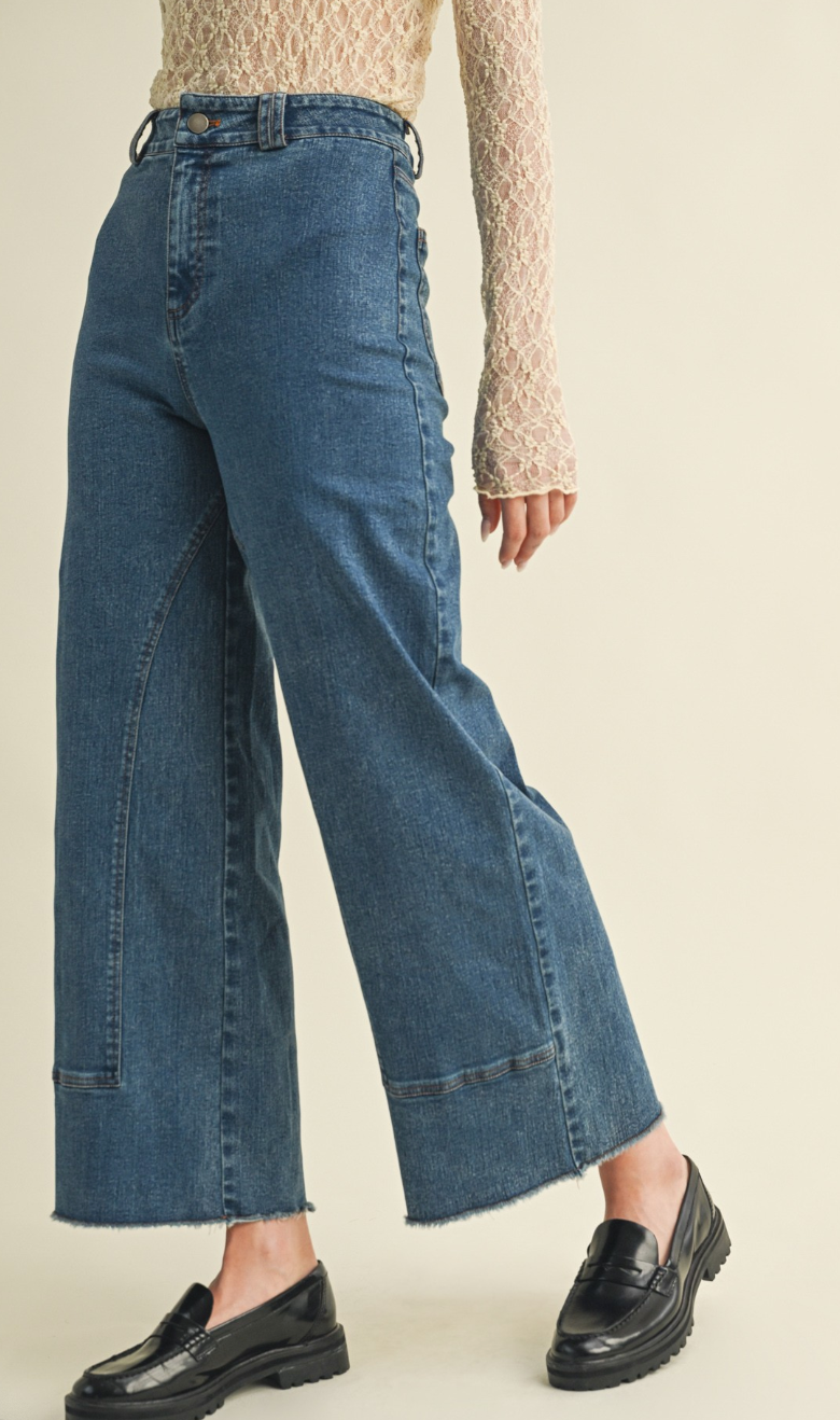 Mid Rise Straight Leg Jeans