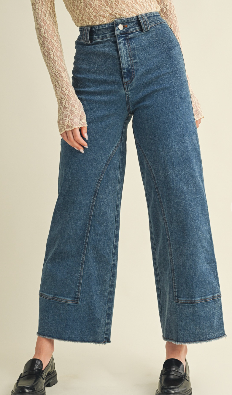 Mid Rise Straight Leg Jeans