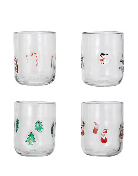 Holiday Drinking Glass - Snowman