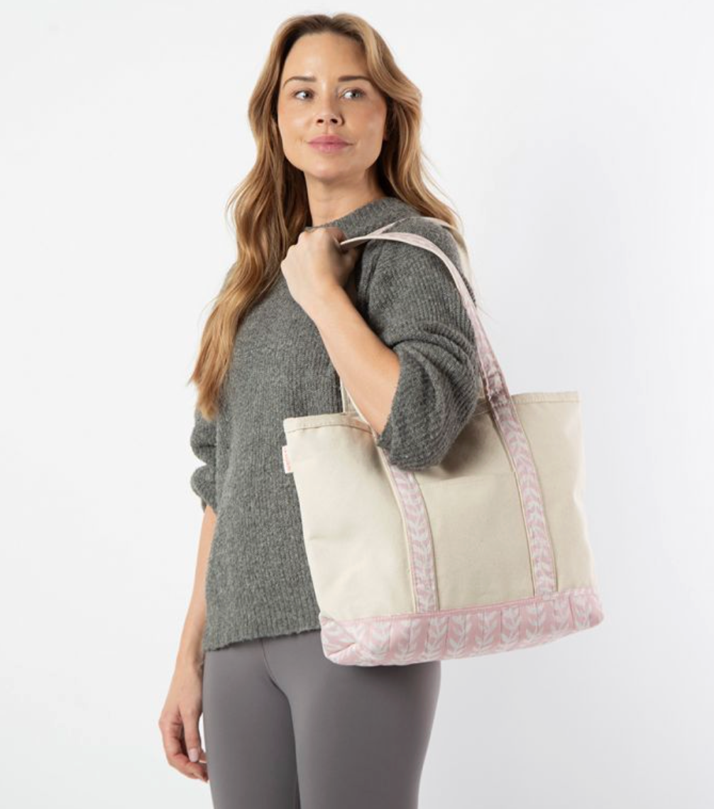 Pink Block Print Classic Tote