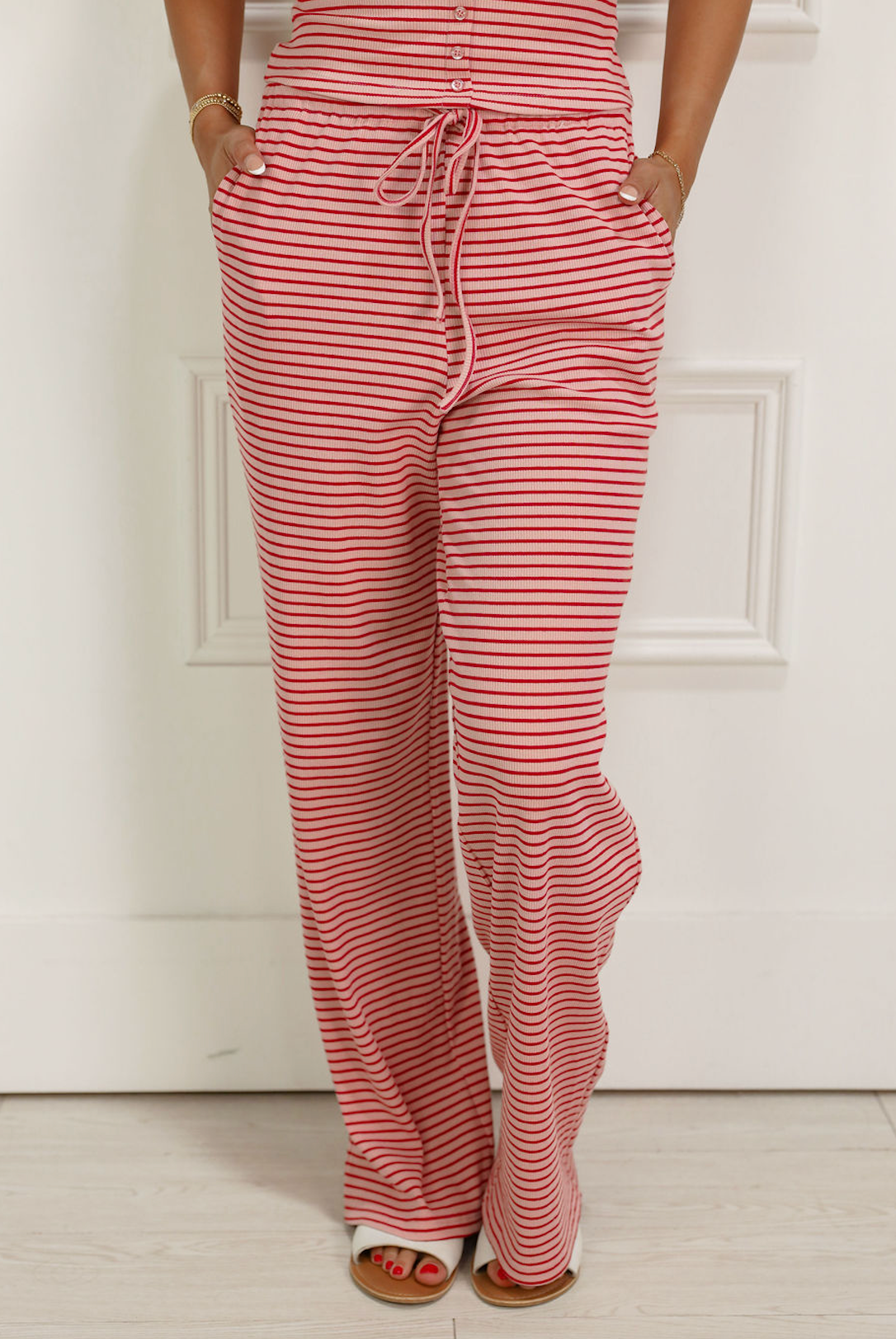 Strawberry Stripe Tank & Pants Set of 2