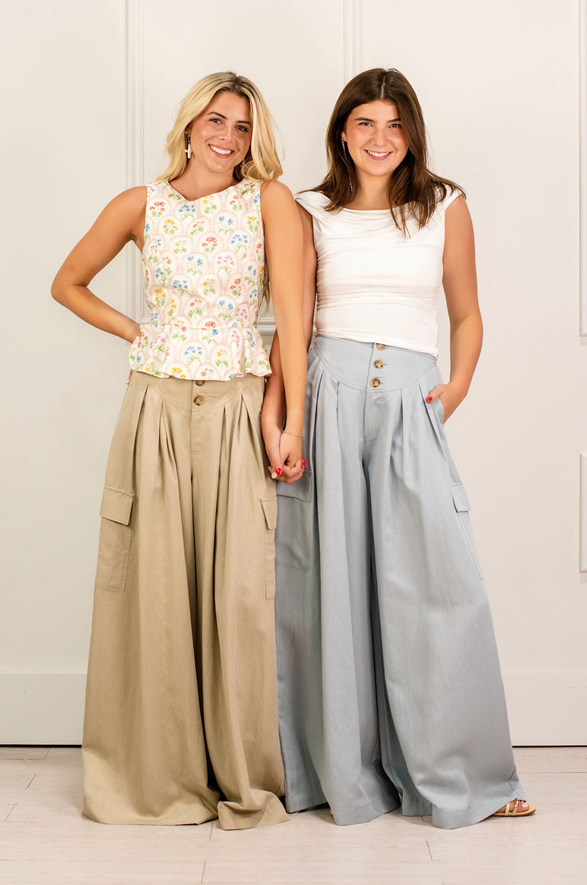 High Waisted Pleat Pants Olive