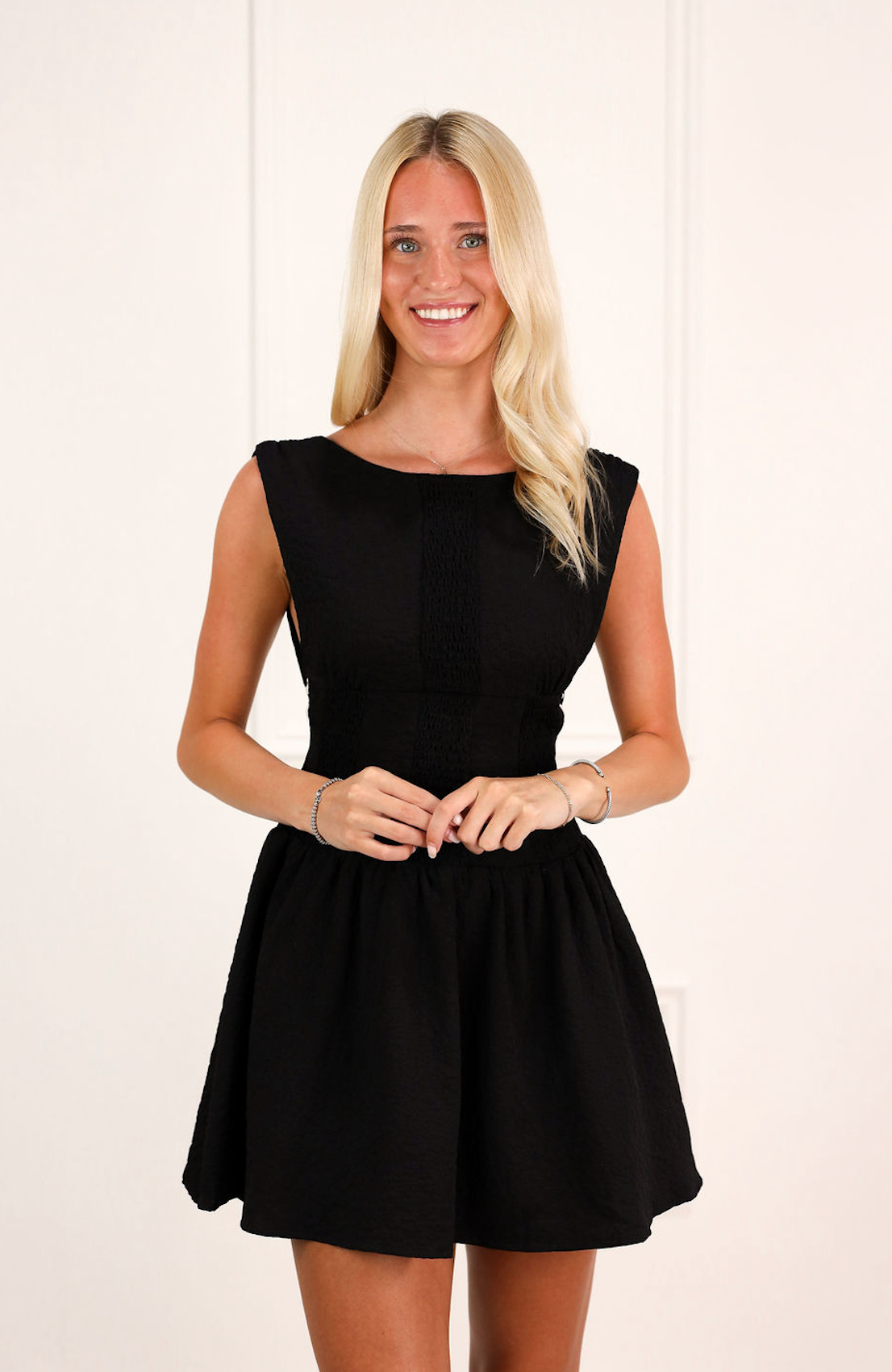 Black Sleeveless Mini Dress w/ Bow