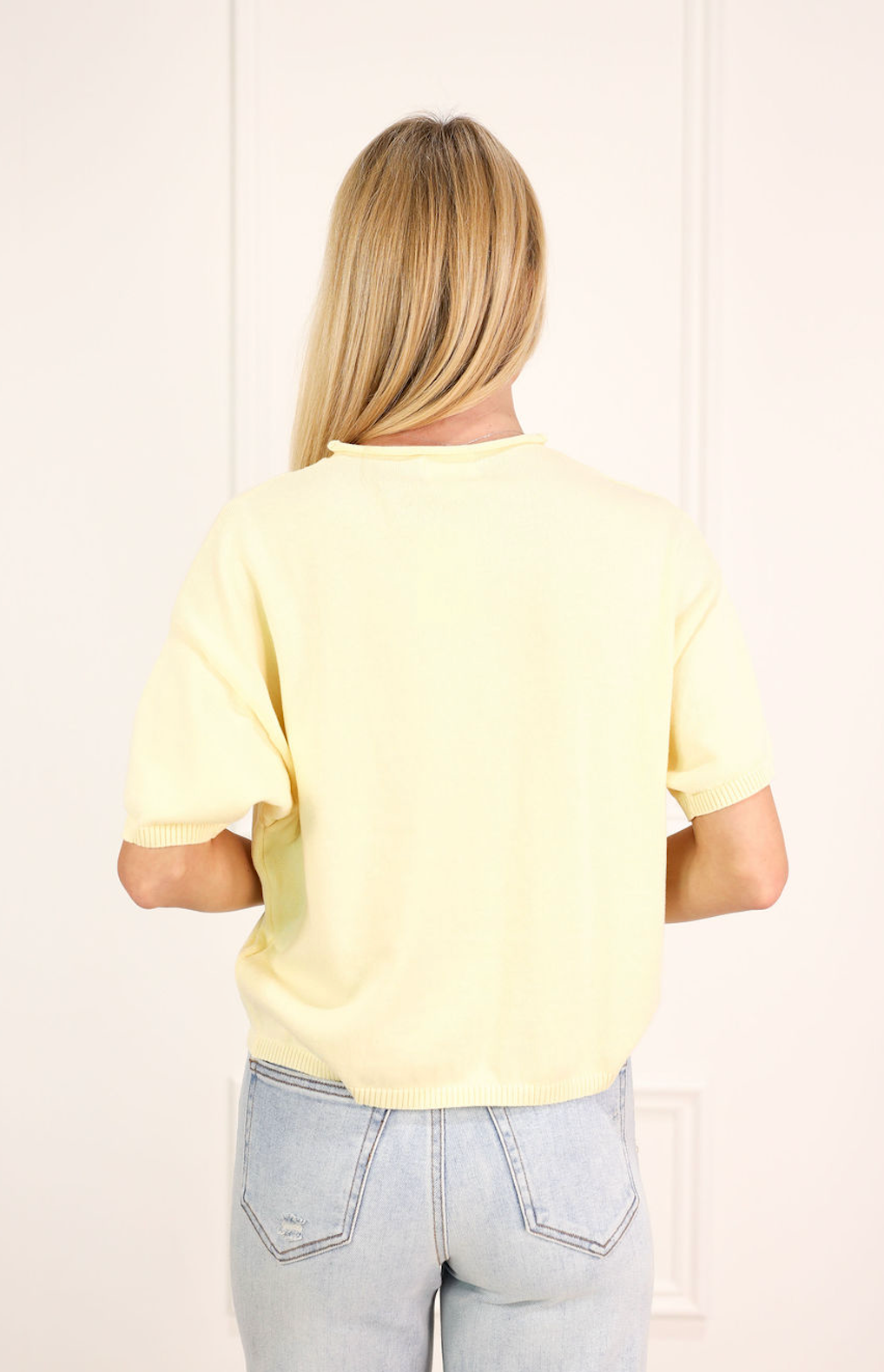 Short Sleeve Cardi Butter