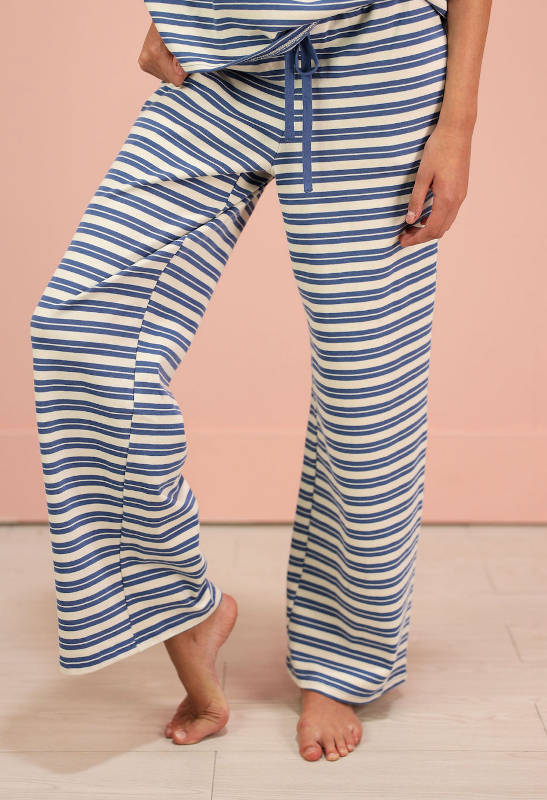 Double Striped Pants Blue/White – Clothe Boutique