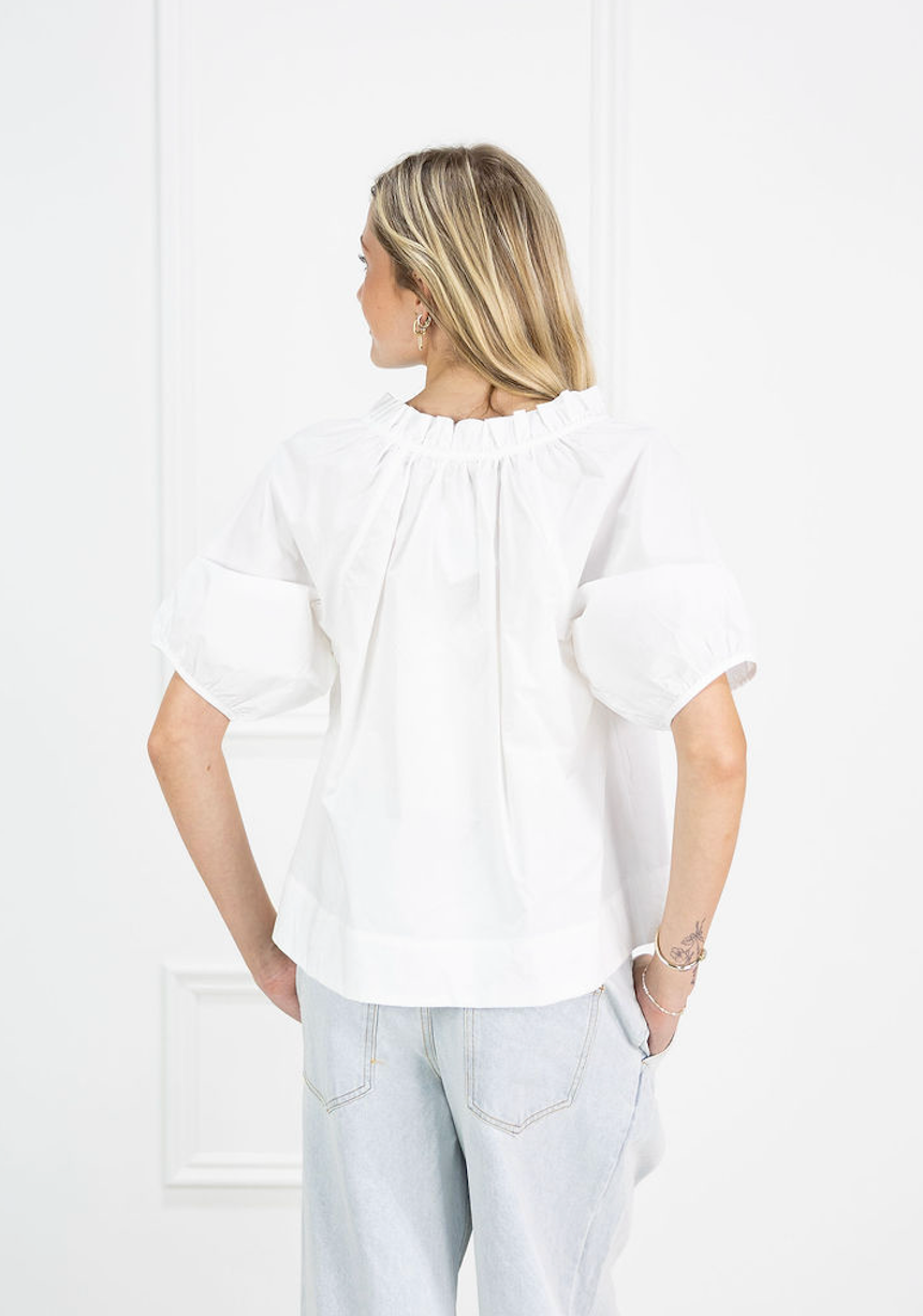 Lucy Poplin White Top