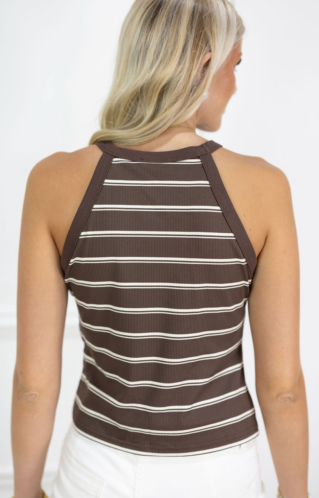 Stripe Tank Top Brown