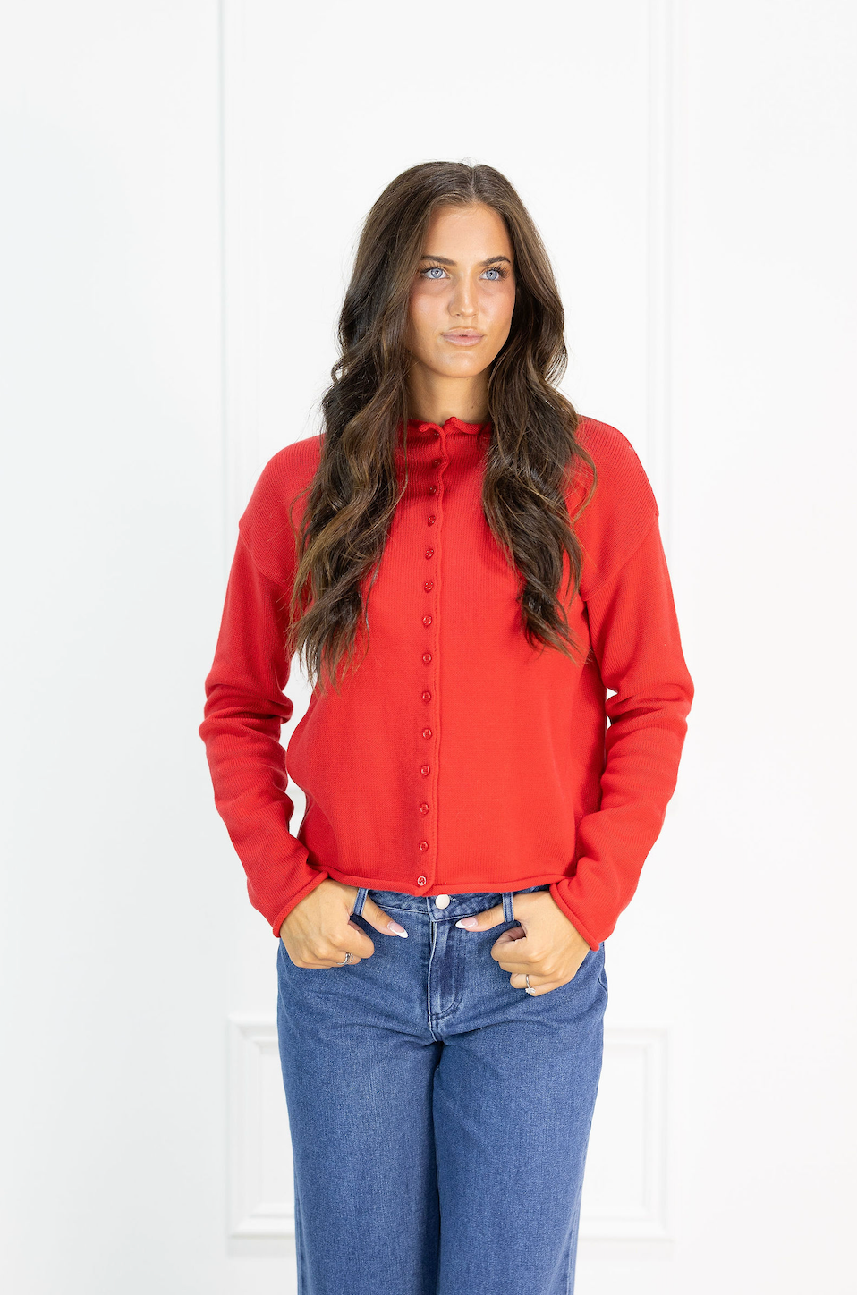 Marlo Red Cardigan
