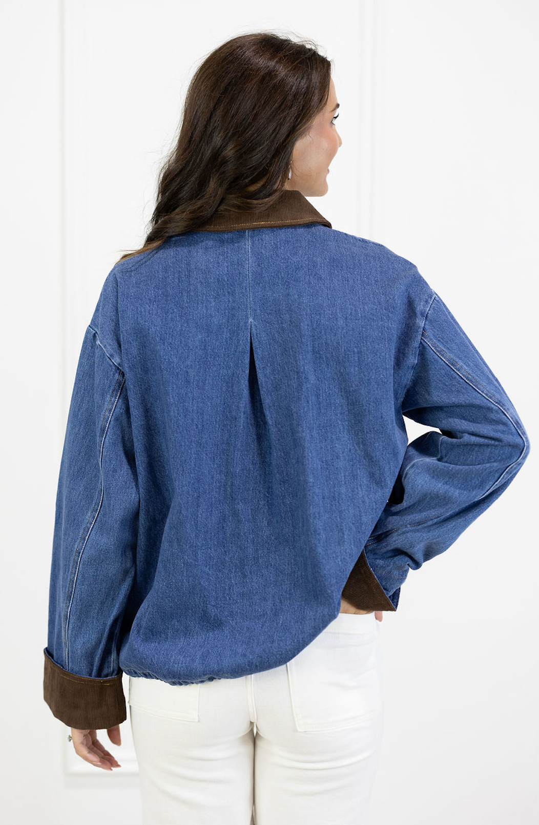 Contrast Collar Barn Jacket