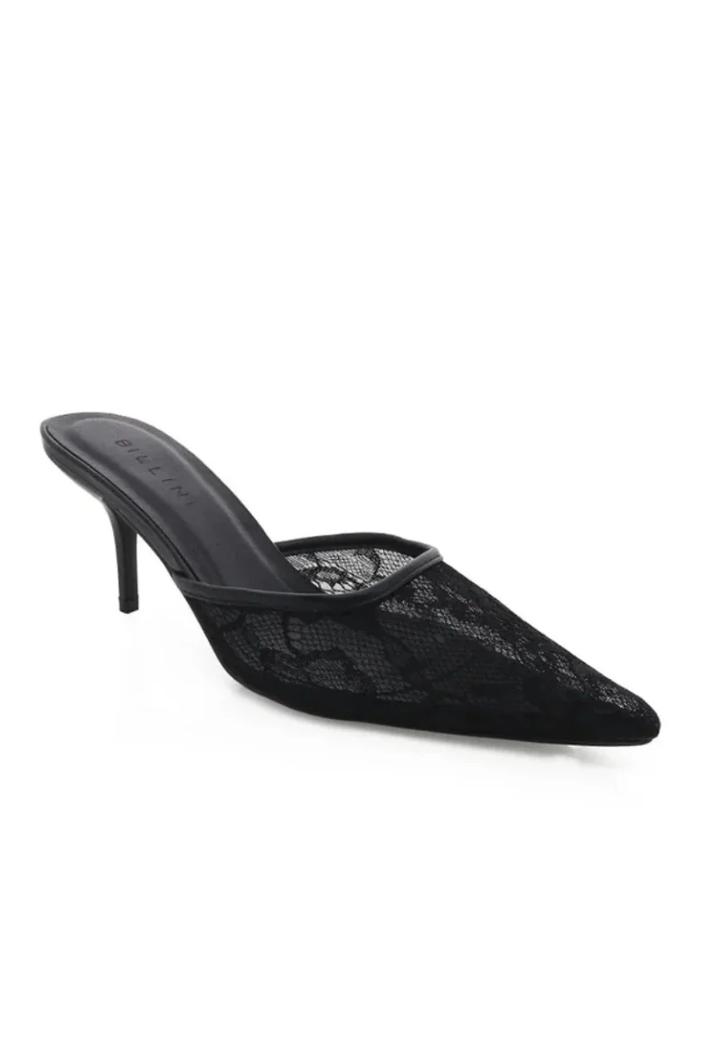 Billini Latisha Black Lace Heels