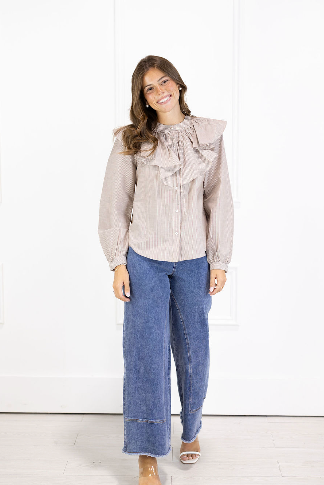 Emilia Ruffle Front Blouse