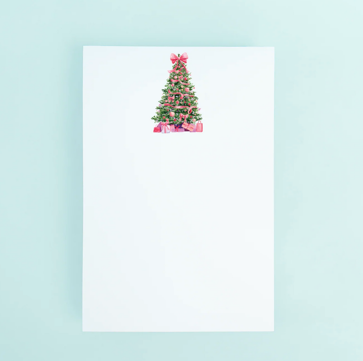 Pink Christmas Tree Notepad