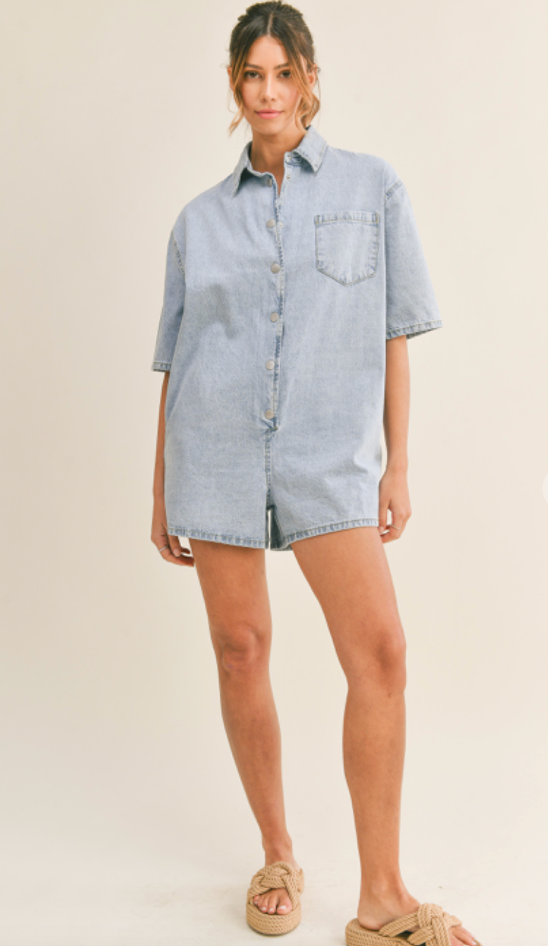 Delilah Denim Romper