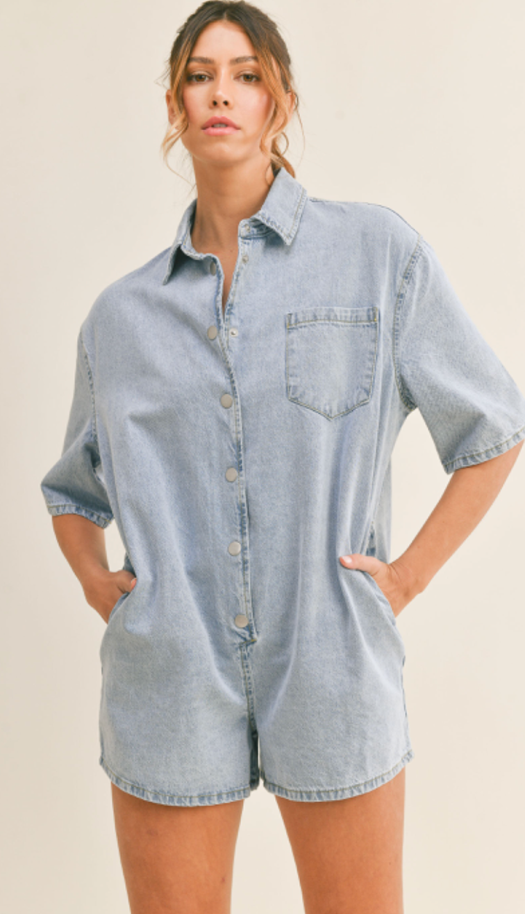 Delilah Denim Romper