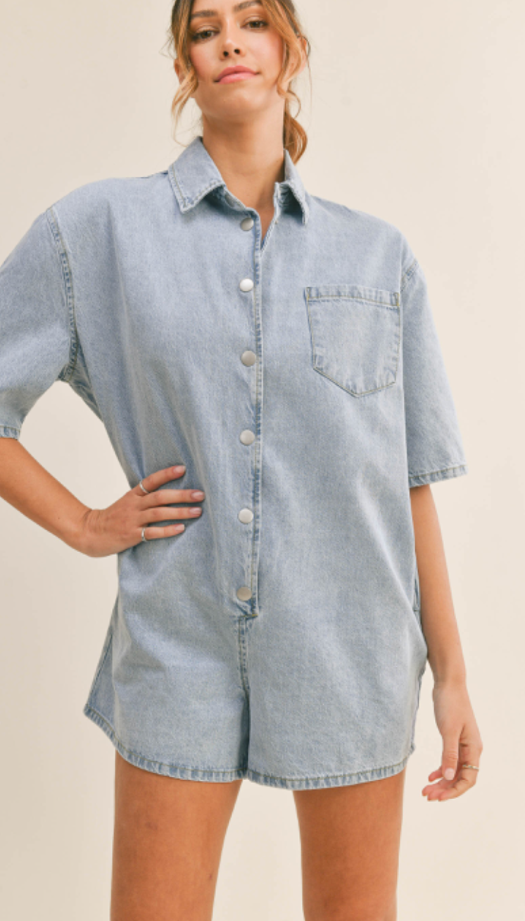 Delilah Denim Romper