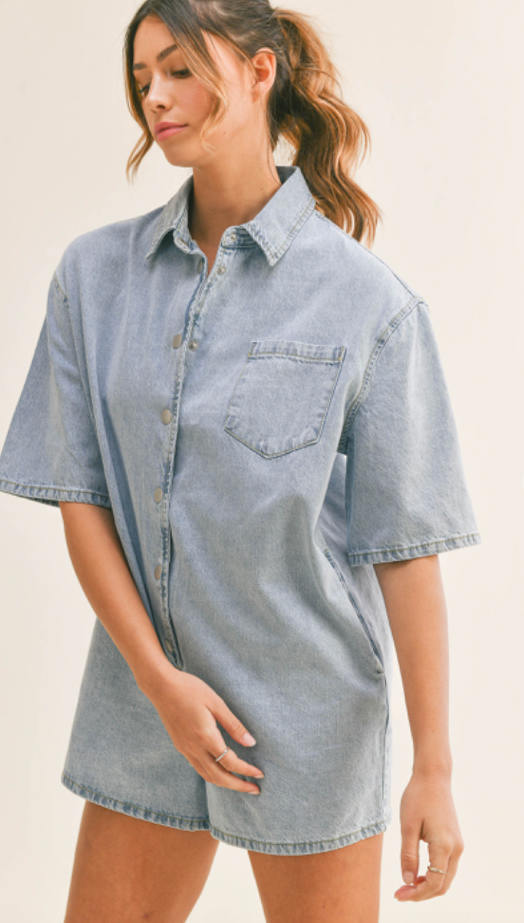 Delilah Denim Romper