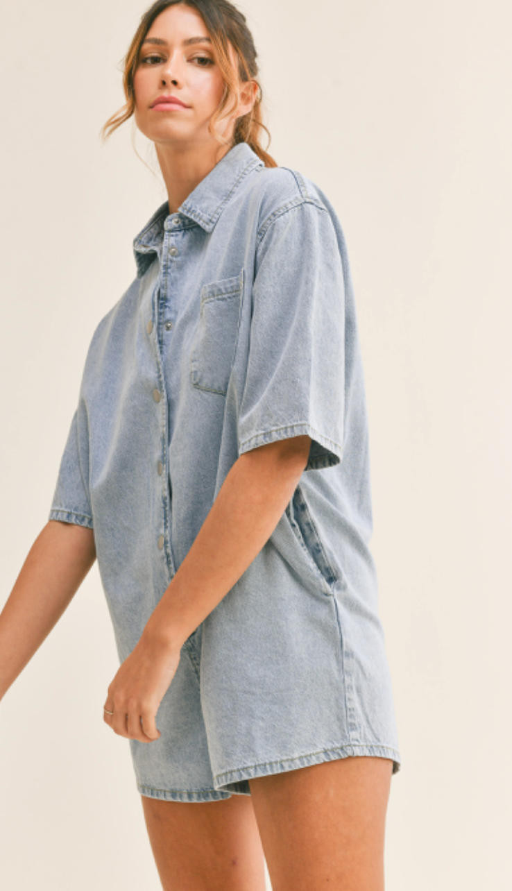 Delilah Denim Romper