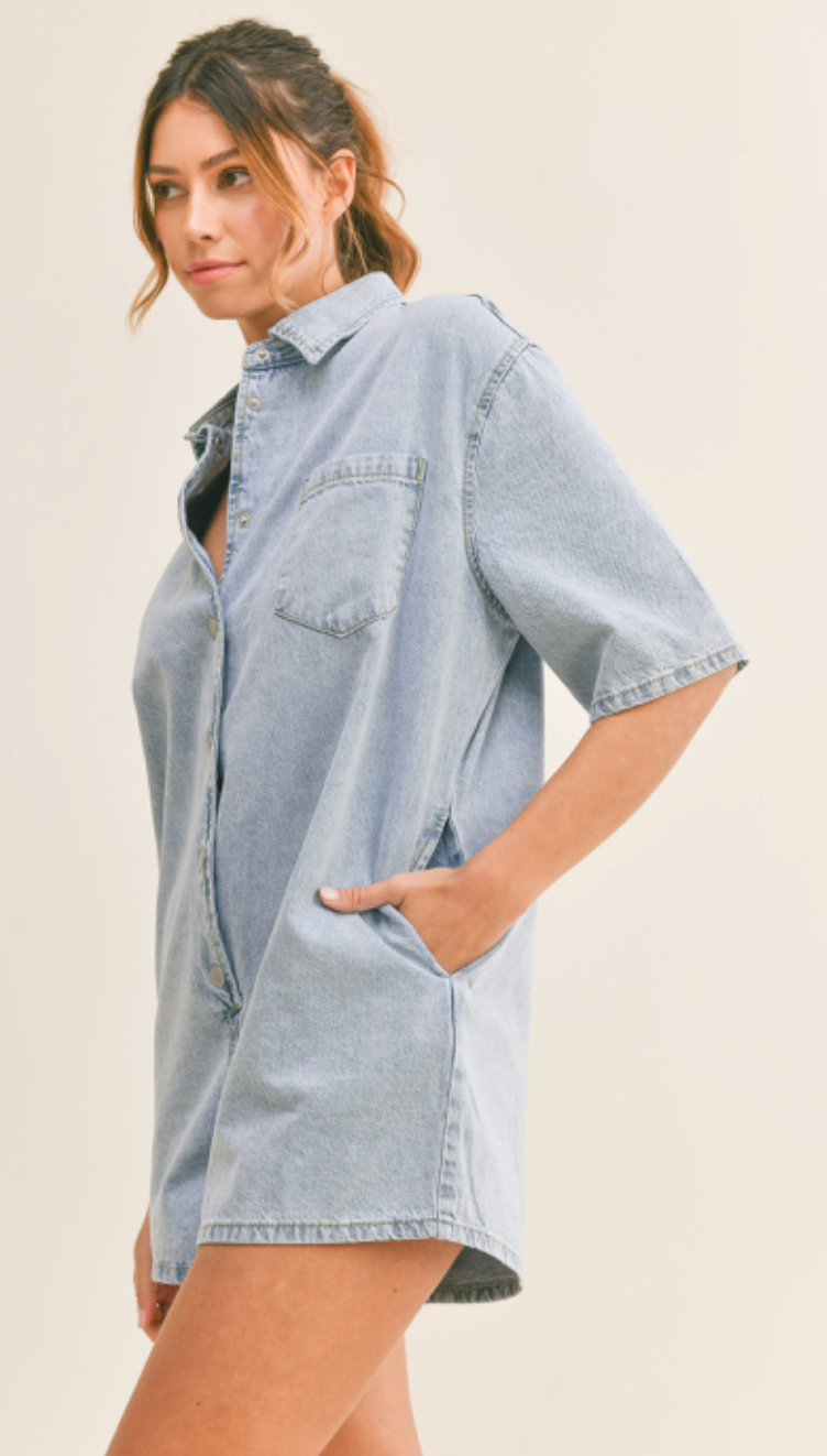 Delilah Denim Romper