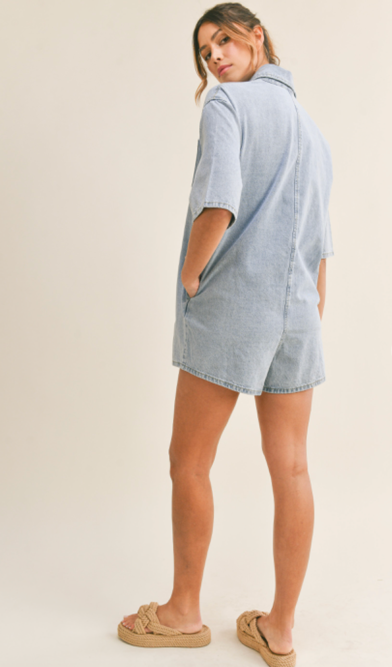 Delilah Denim Romper