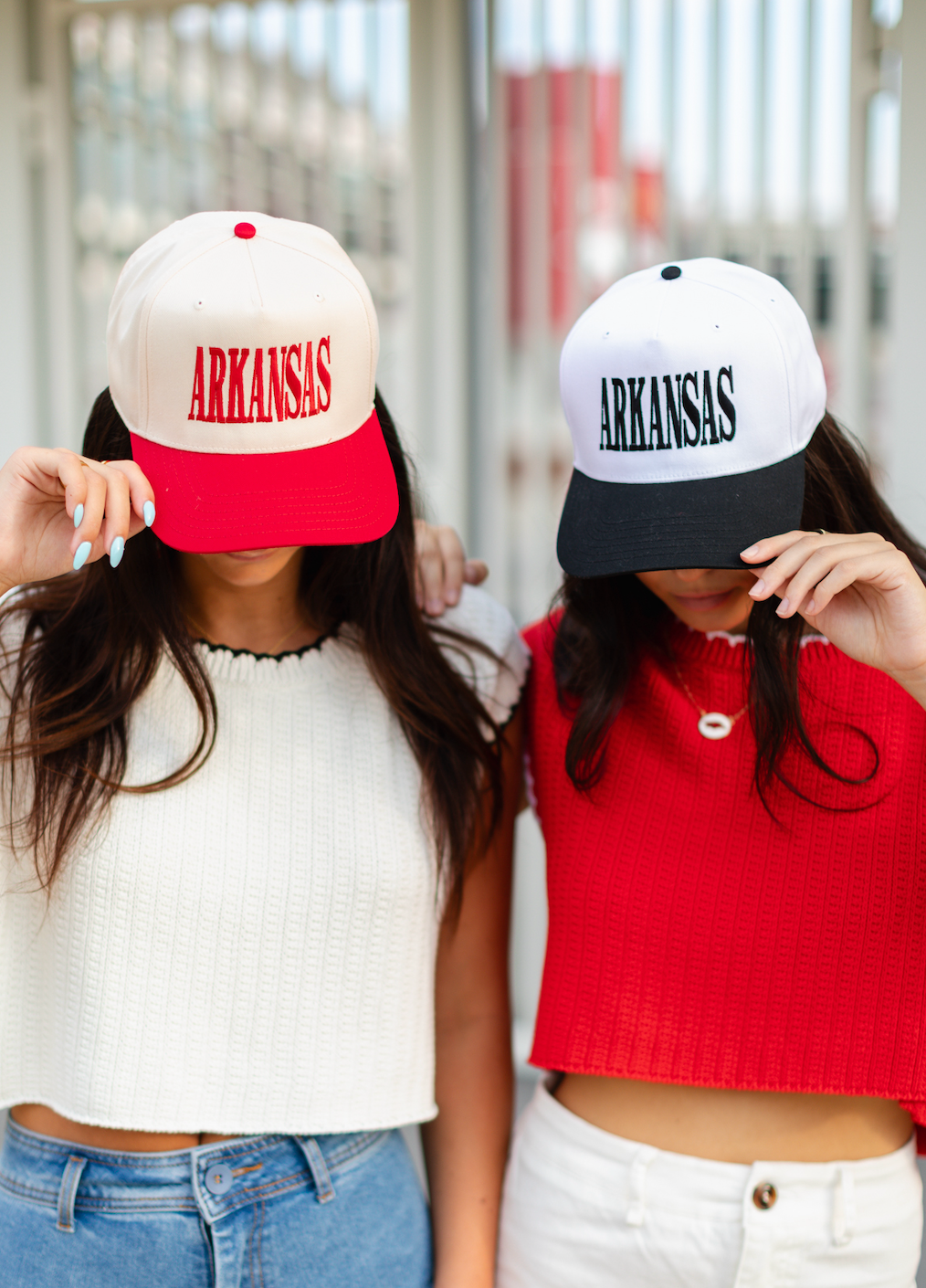 Arkansas Vintage Hat Cream/Red