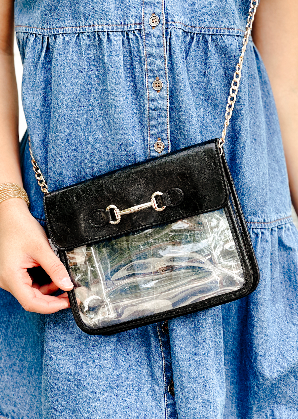 Brently Clear Purse Black