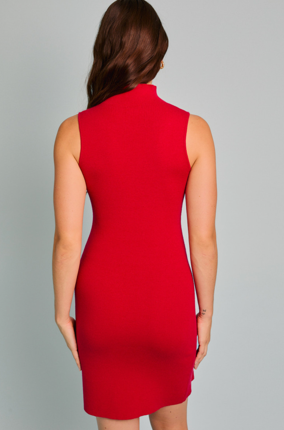 Red Knit Dress w/ Slit