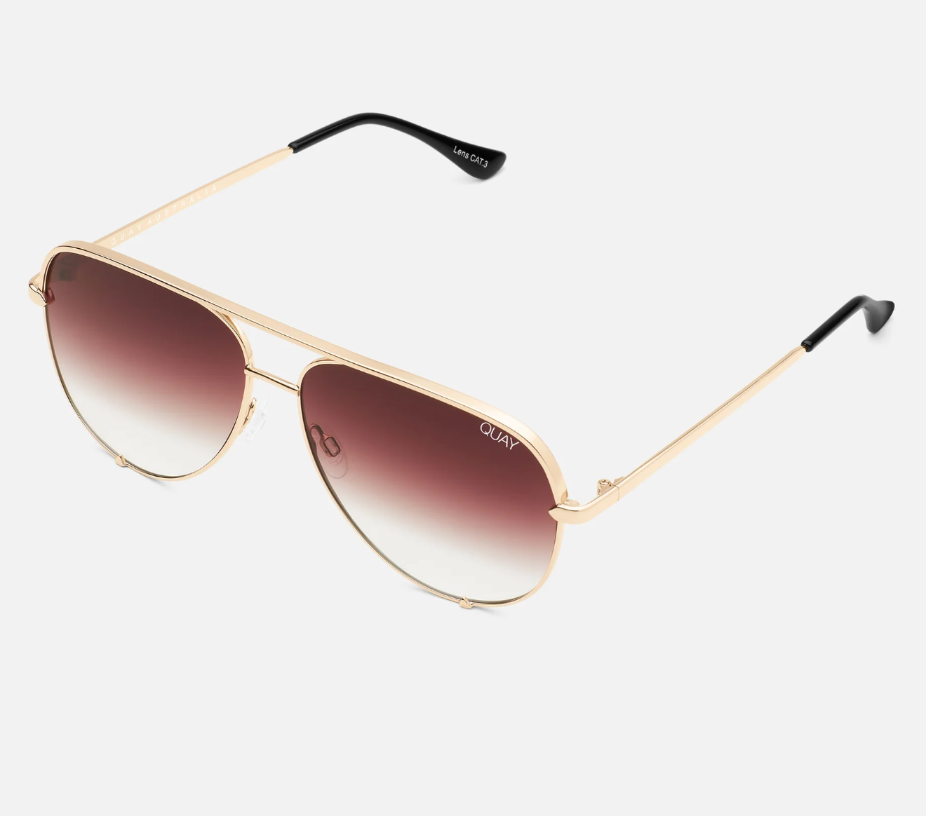 High Key Quay Sunglasses - Brown Fade