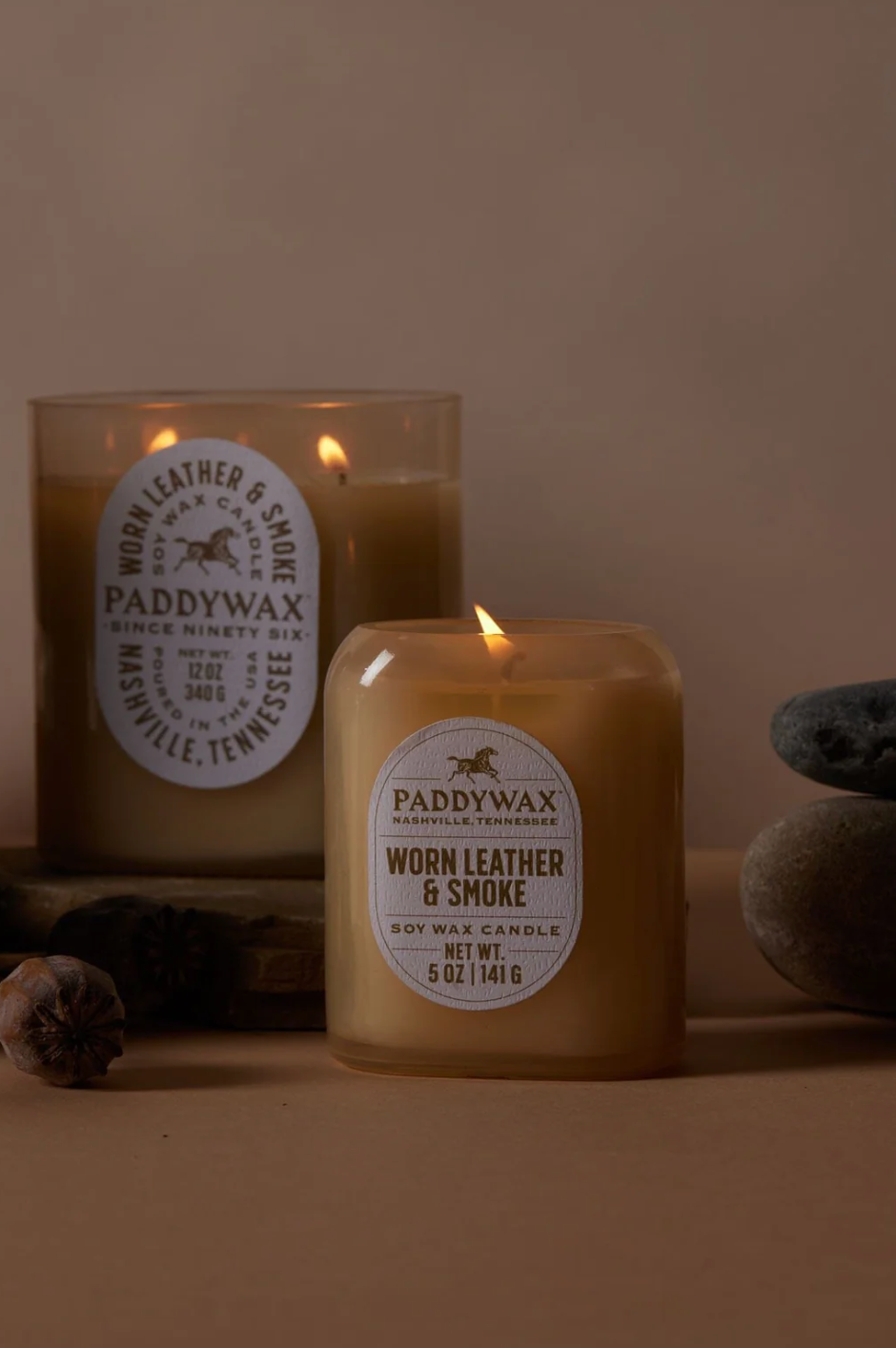 Worn Leather + Smoke Vista Vessel Candle