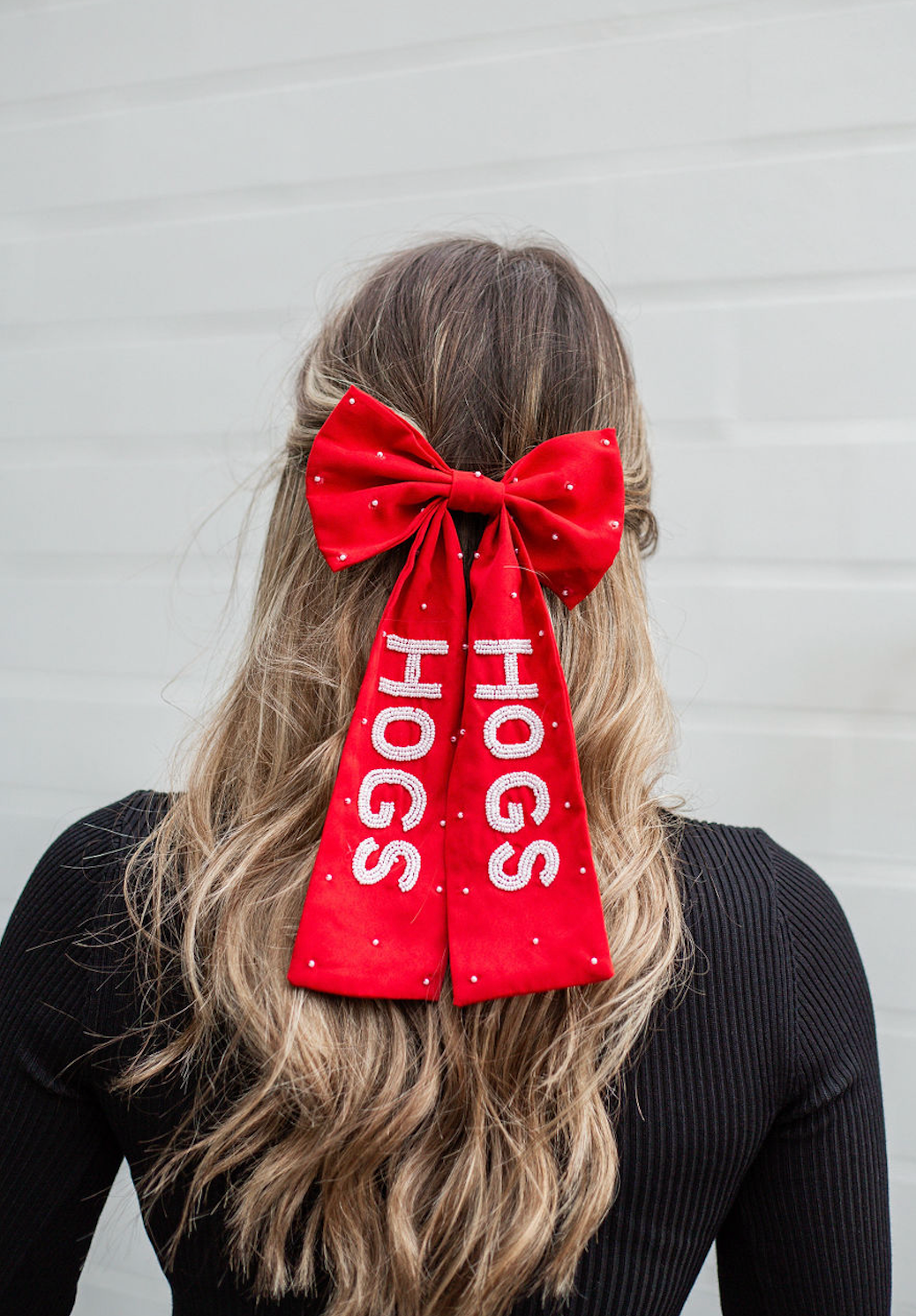 Hogs Beaded Hair Bow