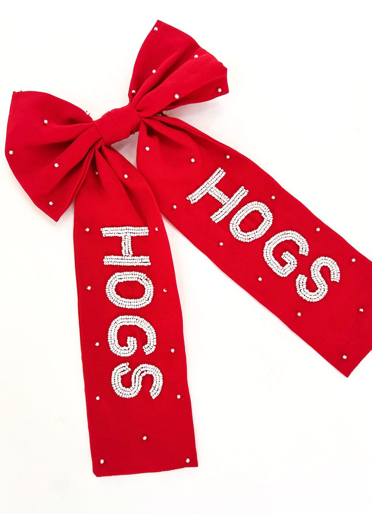 Hogs Beaded Hair Bow