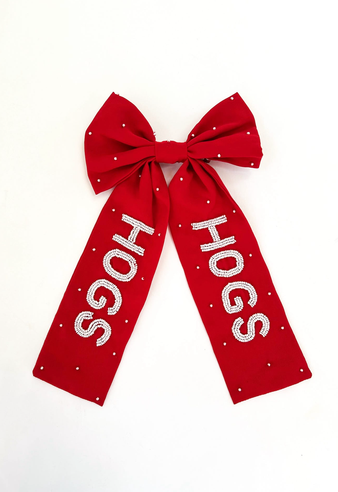 Hogs Beaded Hair Bow