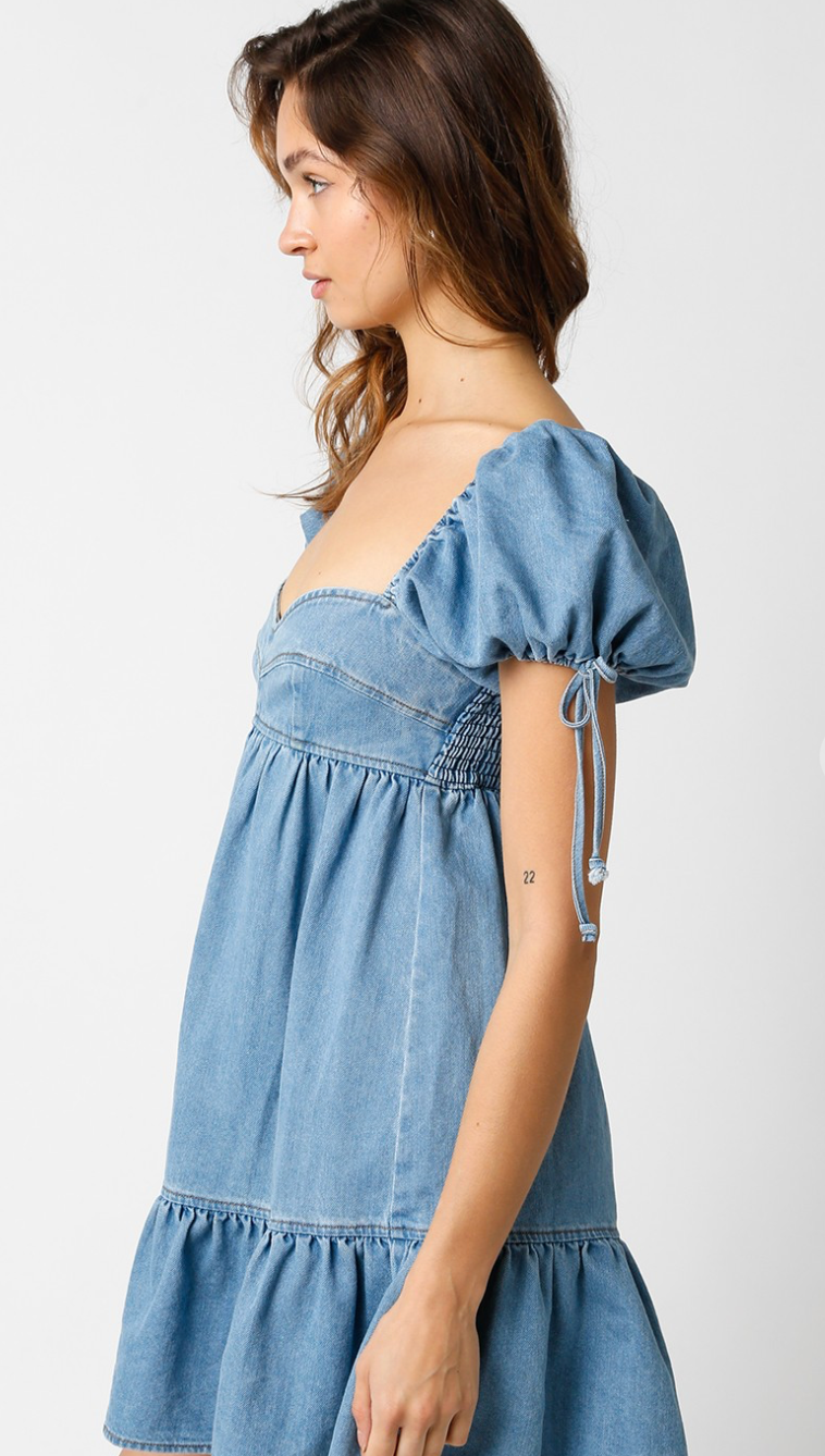 Light Denim Babydoll Dress
