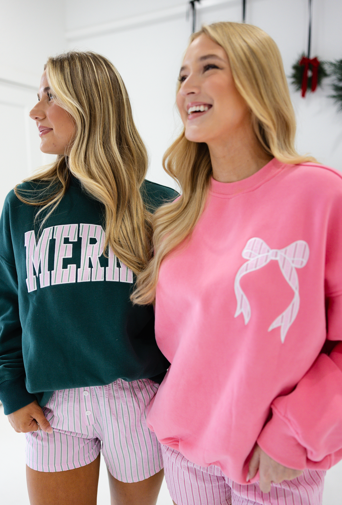 Merry Seersucker Sweatshirt